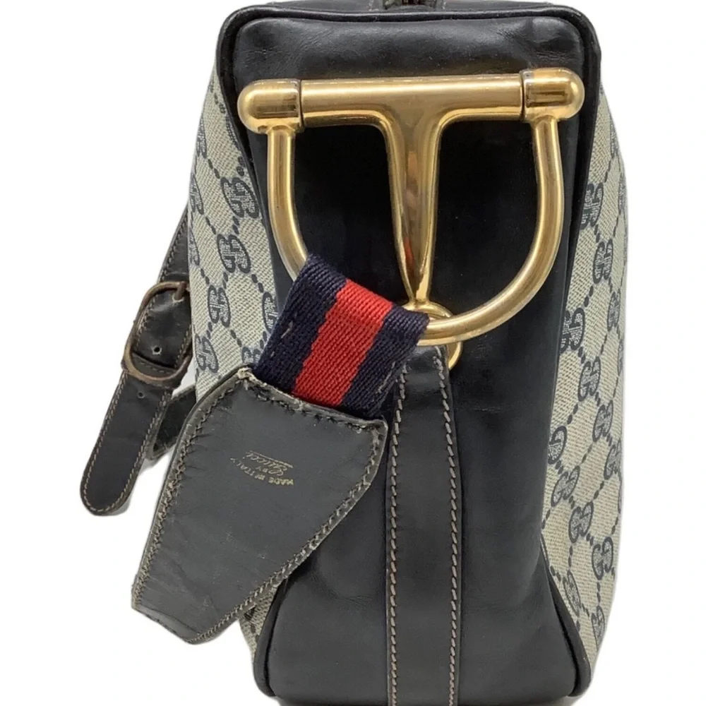 Gucci Black and Cream Shoulder Bag - Picture 4 of 11